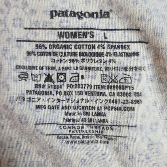 Patagonia Navy and White Midi Dress Size L - Picture 5 of 6